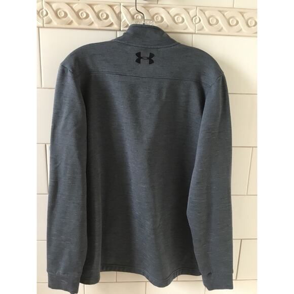 Under Armour Men's Black/Rhino Grey 1/4 Zip Slub size M - Picture 4 of 4